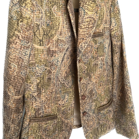 T Tahari Woven Trinmed Blazer UNIQUE STYLE size 8 - Picture 2 of 8